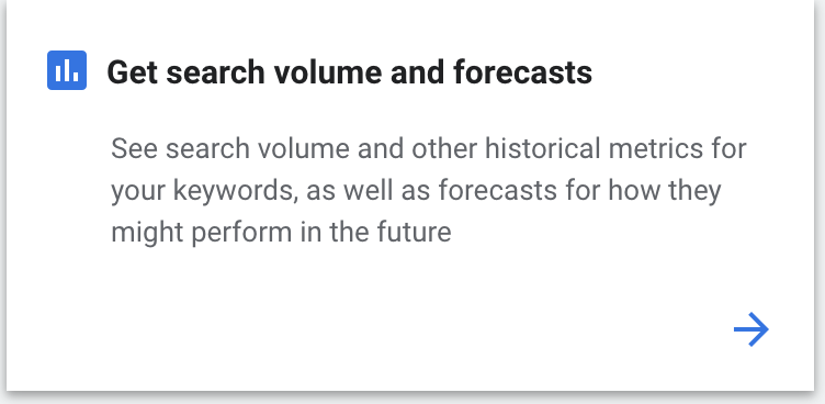 El planificador de palabras clave de Google puede ayudar con la investigación del volumen de palabras clave de PPC.
