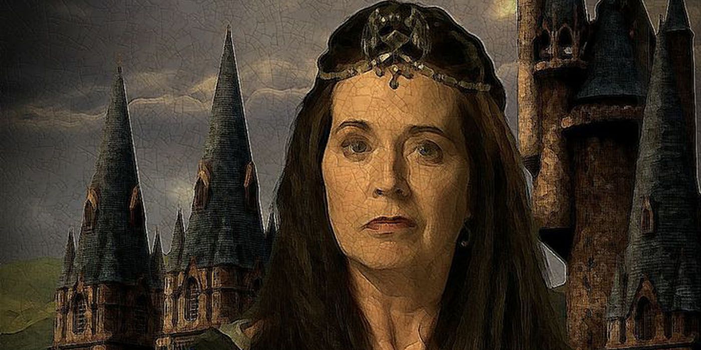 Retrato al óleo de Rowena Ravenclaw en Hogwarts en Harry Potter