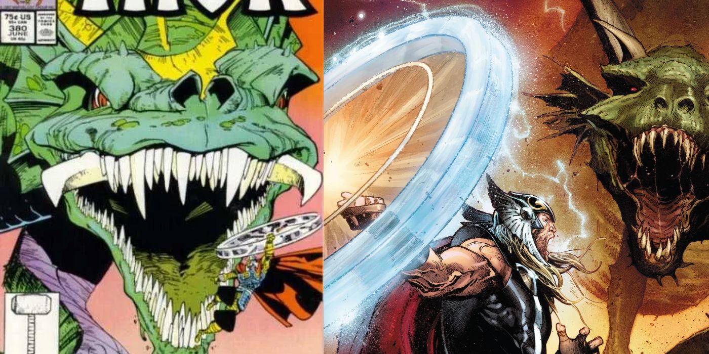 thor vs jormungandr en los cómics de Marvel