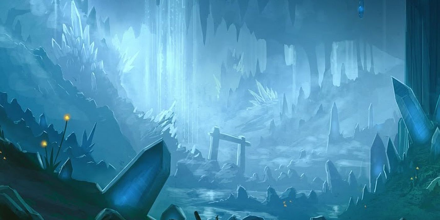 Relucientes cavernas de cristal se extienden en la distancia