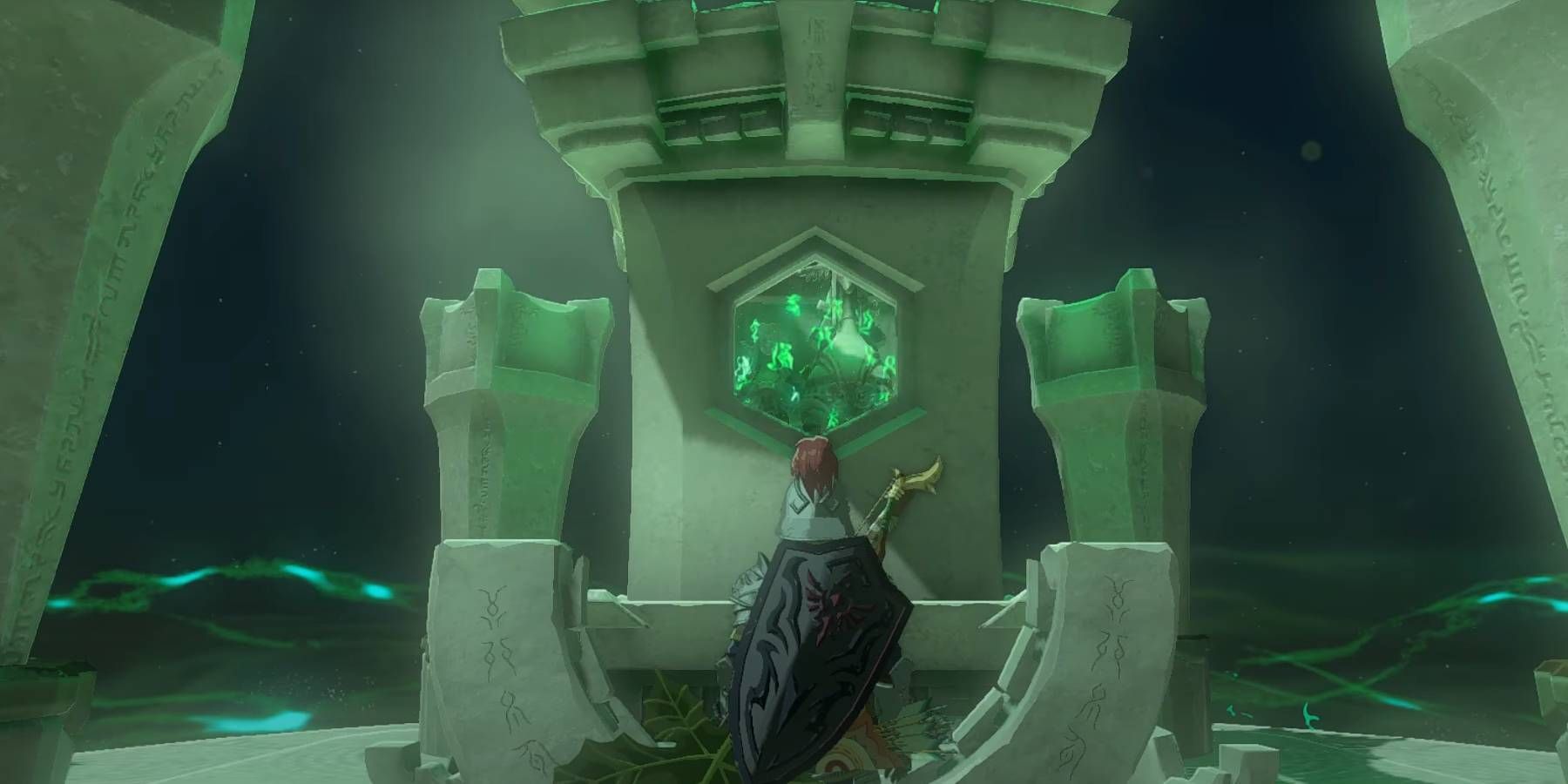 Zelda: Tears of the Kingdom Siyamotsus Shrine Altar con Light of Blessing entregado como recompensa