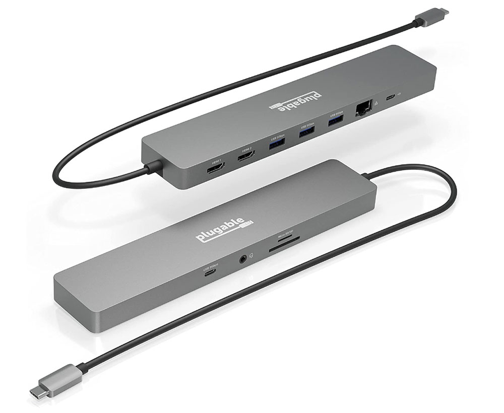 Concentrador USB-C 11 en 1 enchufable: el mejor concentrador USB-C para HDMI dual (Windows)