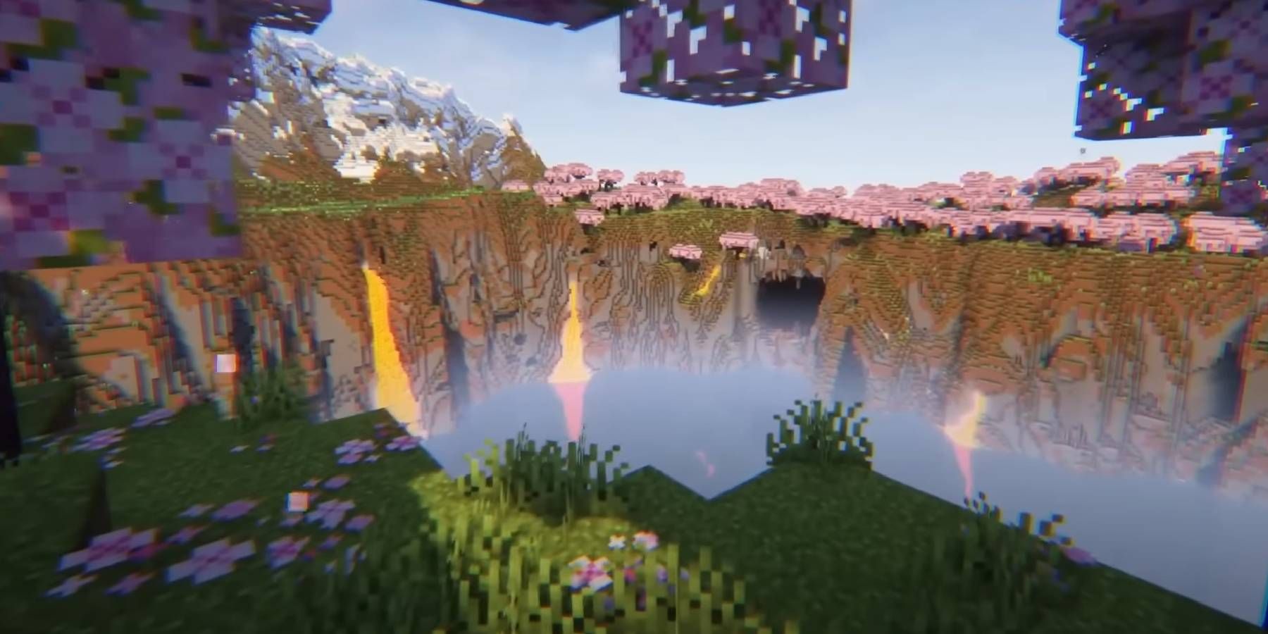 Semilla de acantilados de cereza de Minecraft