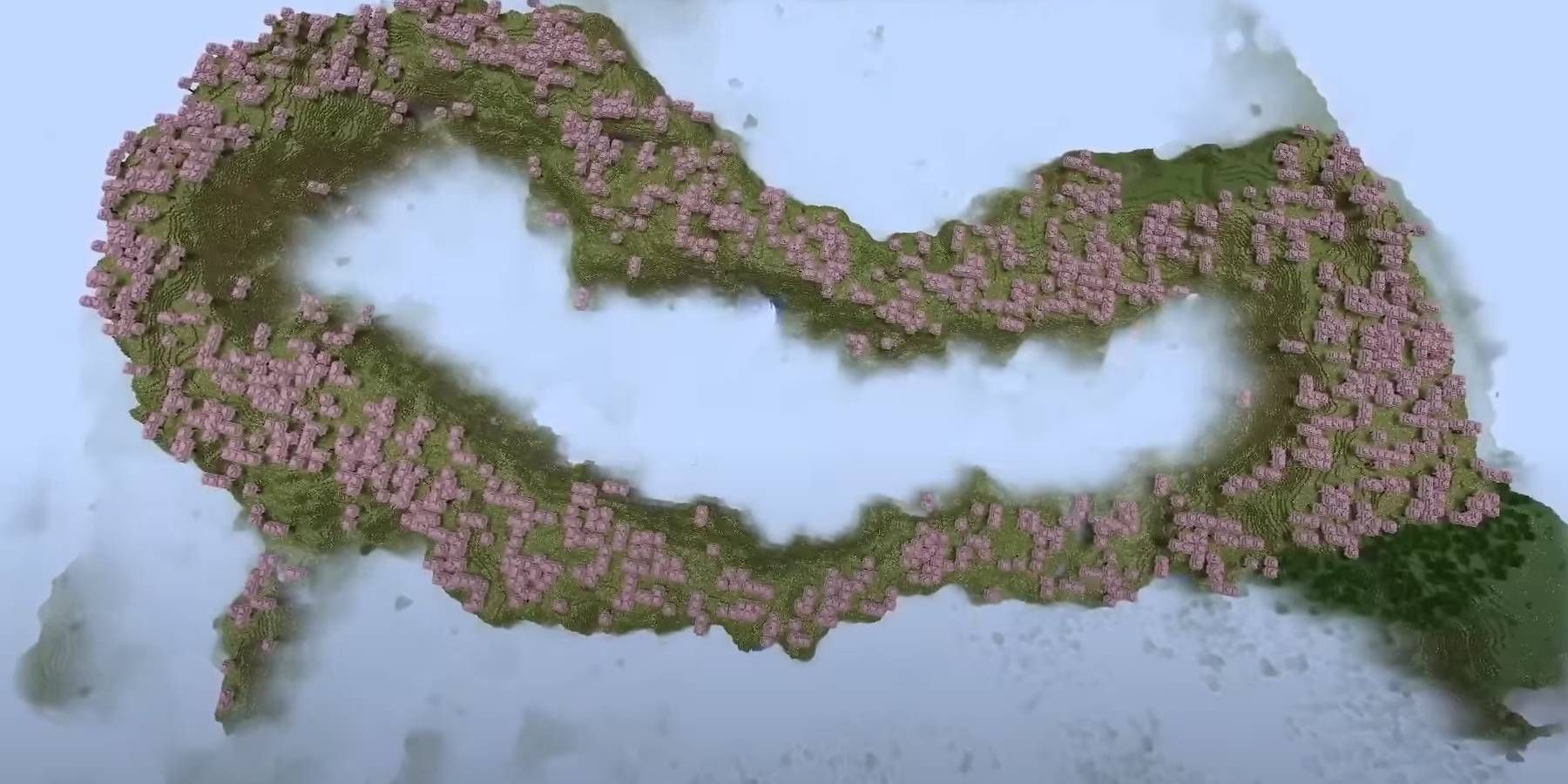Minecraft Cadena de semillas del mundo de las flores de cerezo