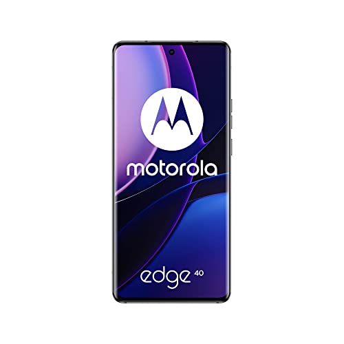 Motorola edge 40 (Pantalla OLED curva 6.55” FHD+ 144Hz, Cámara 50(f/1.4)+13MP, Cargador 68W en paquete, Batería 4400mAh, IP68, 8/256GB, 5G, Dual SIM, NFC, Android 13, Cover incluido) Jet Negro