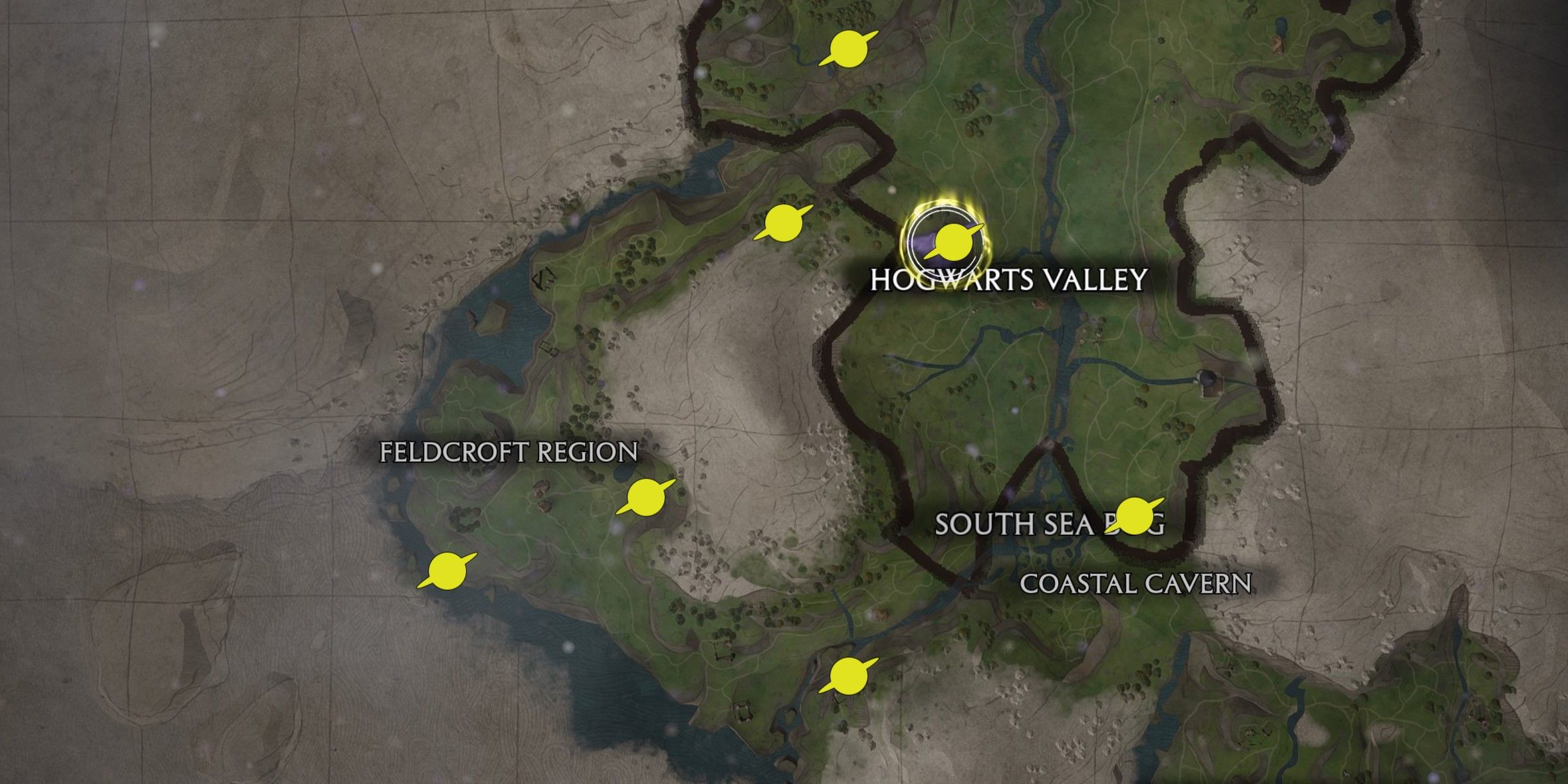 Hogwarts Legacy Valle de Hogwarts y plataformas de aterrizaje Feldcroft