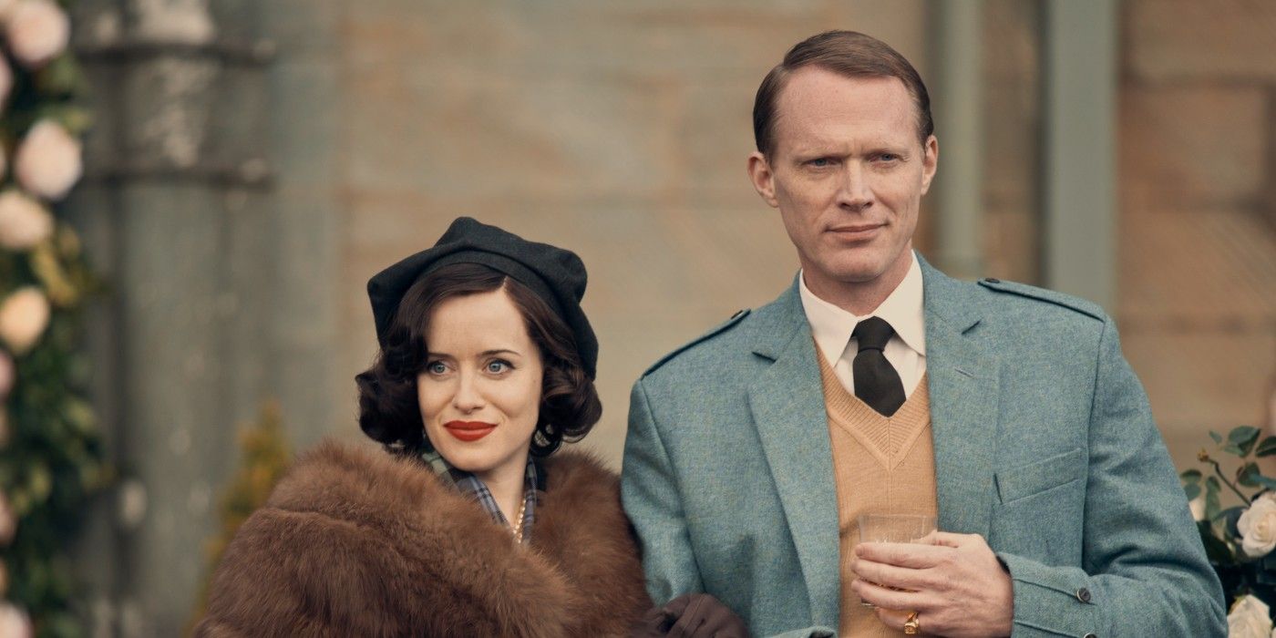 Claire Foy and Paul Bettany as Margaret and Ian Campbell in A Very British Scandal.