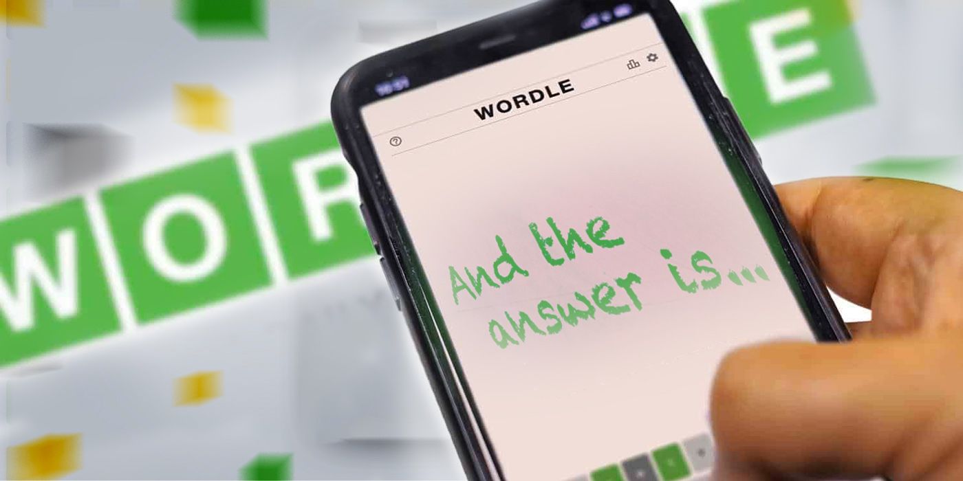 Wordle y la respuesta está escrita en el teléfono