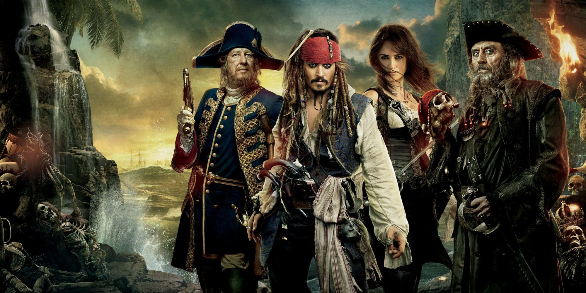 Piratas en busca de la Fuente de la Juventud en Piratas del Caribe