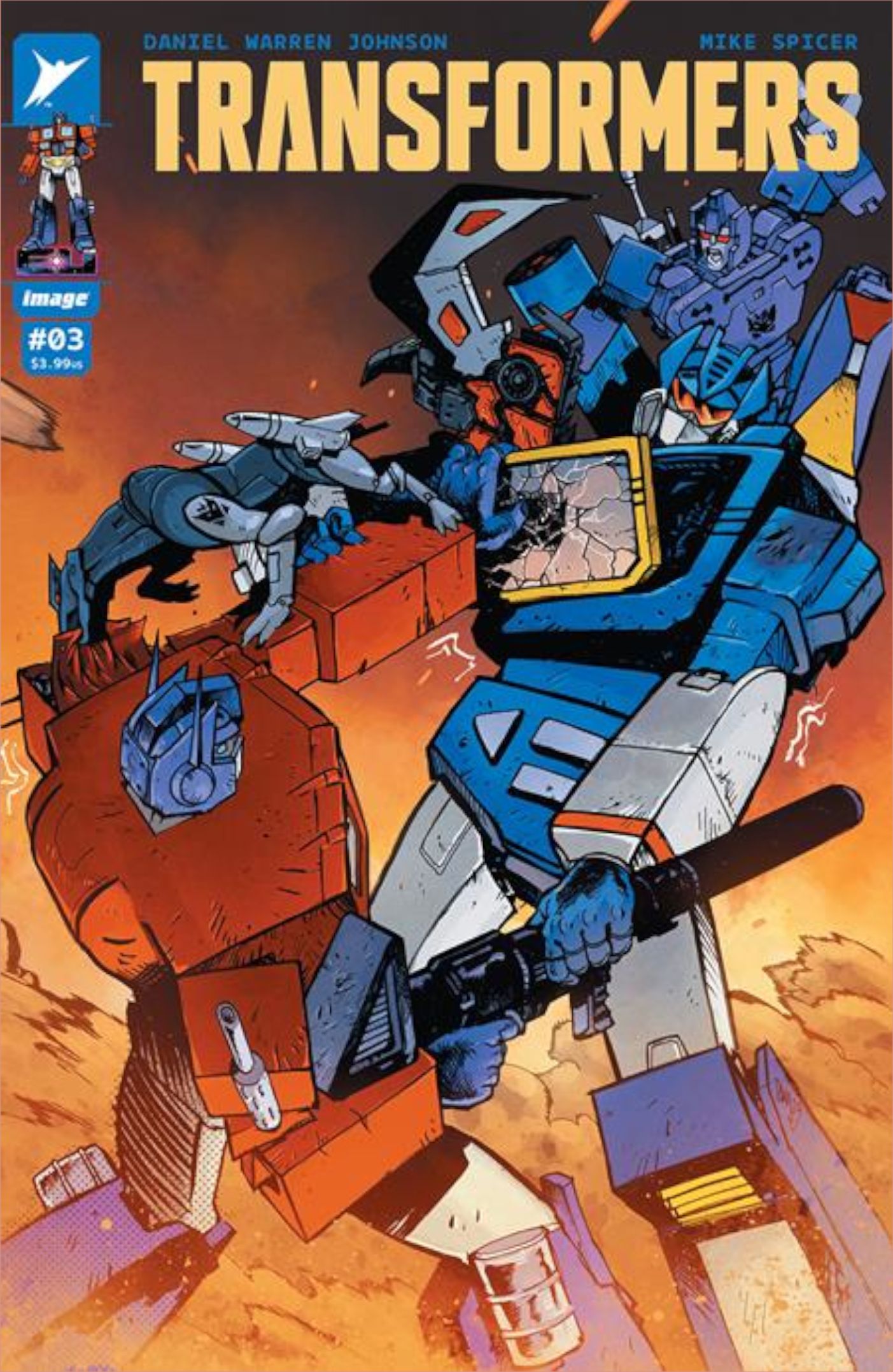 Portada de Transformers #3 por Daniel Warren Johnson