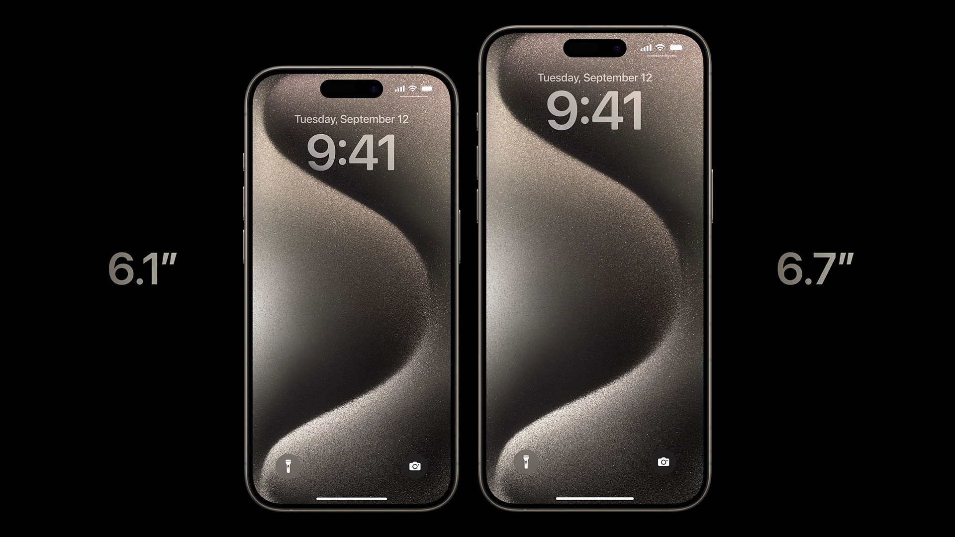 Tamaños del Apple iPhone 15 Pro: 6,1 pulgadas y 6,7 pulgadas
