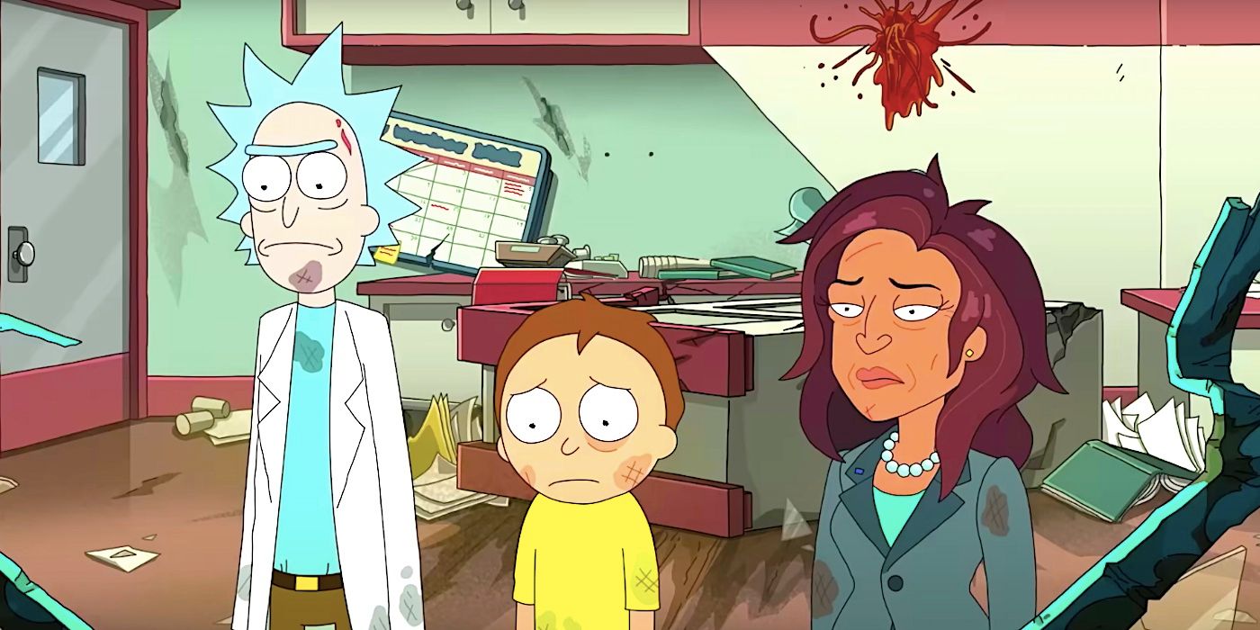 Un Rick molesto, un Morty abatido y un nuevo personaje desconocido se encuentran en una oficina destrozada en el tráiler de la temporada 7 de Rick y Morty.