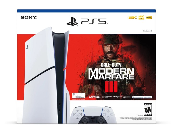 La caja del paquete Call of Duty Modern Warfare III de la consola de discos PlayStation 5.