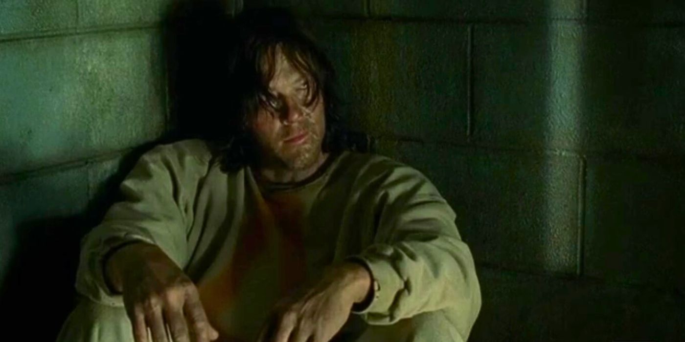Daryl (Norman Reedus) parece abatido en el episodio The Cell de The Walking Dead