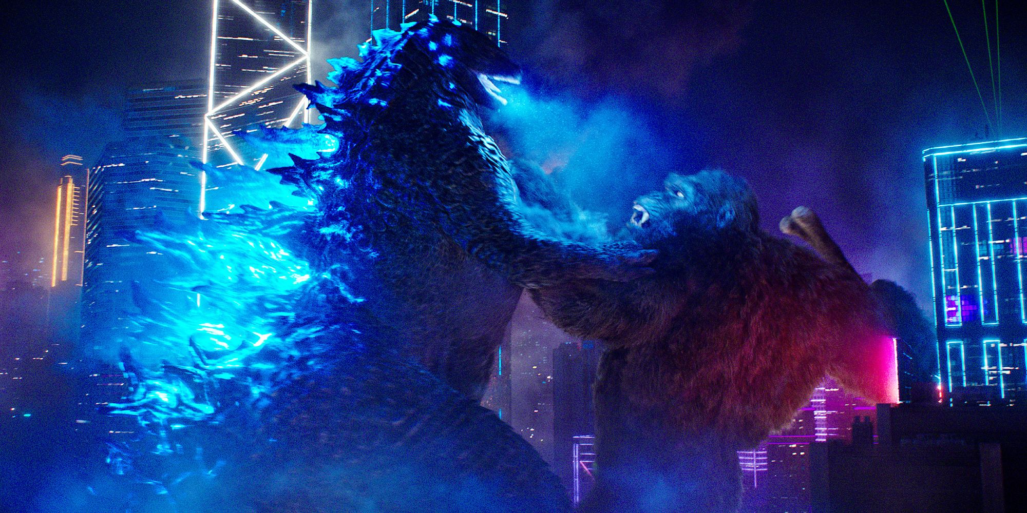 Godzilla luchando contra Kong en Godzilla vs. Kong - 2021