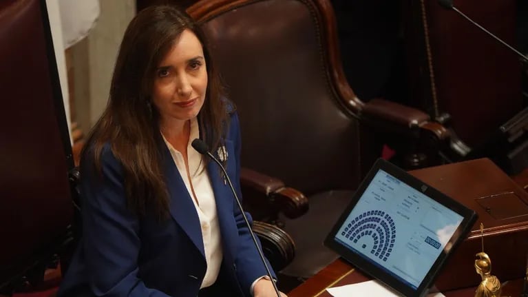 The president of the Senate Victoria Villarruel included the treatment of the DNU in the call to the session in the chamber and internal tension increases in the Government (Photo: Télam).