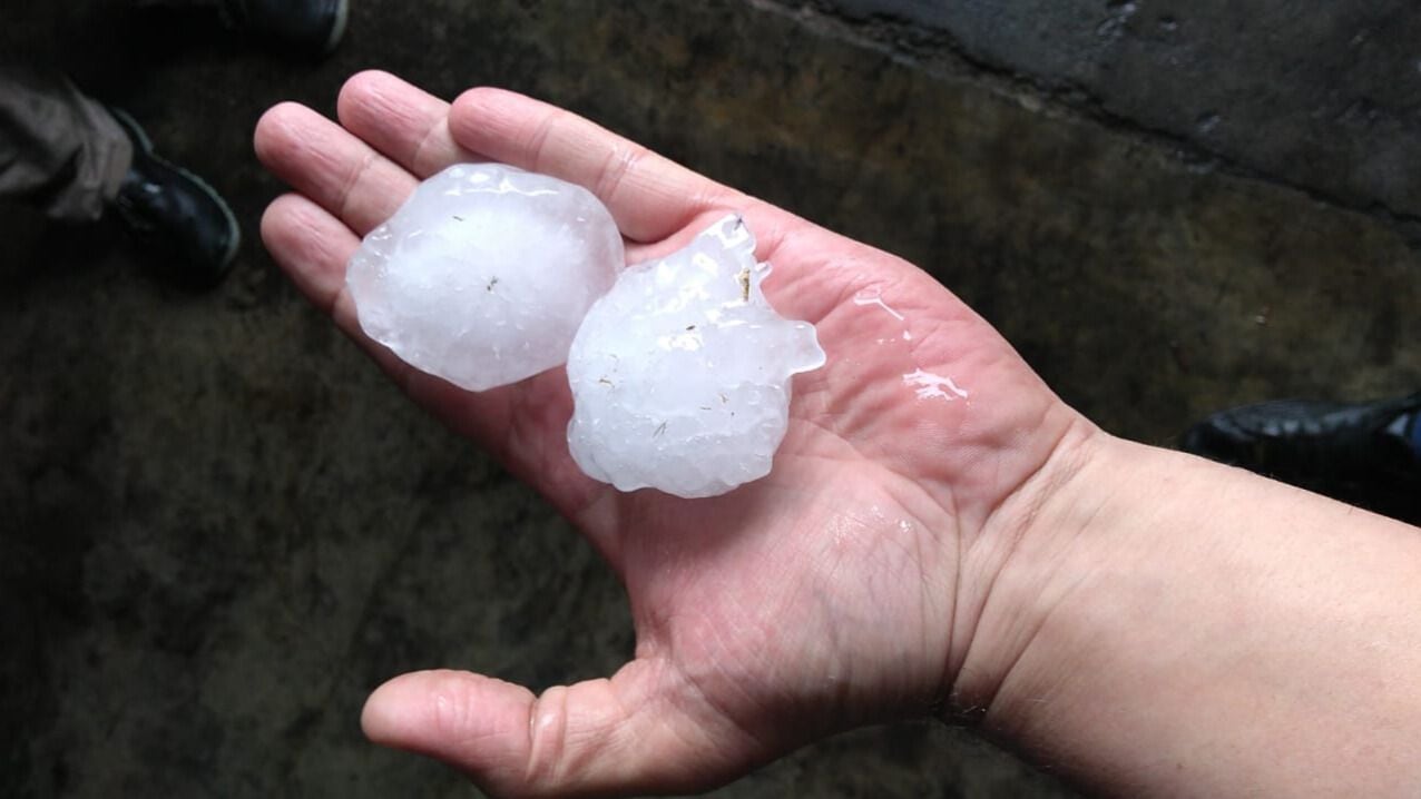 The SMN warned of the possibility of hail falling.