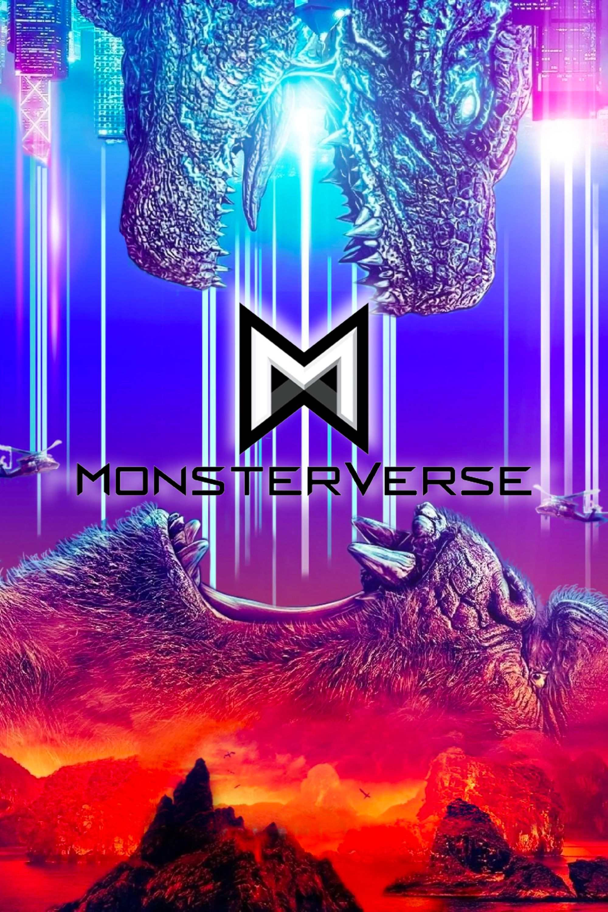 Godzilla y Kong en la franquicia Monsterverse Póster