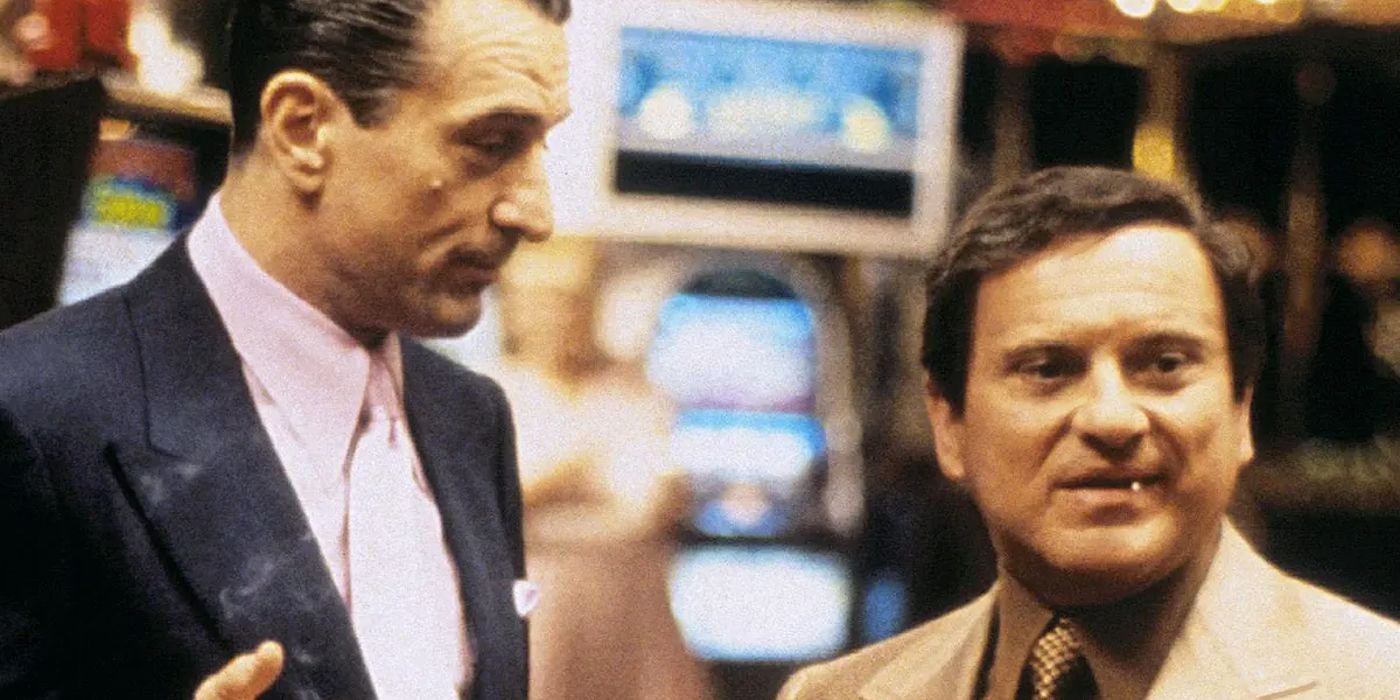 Joe Pesci como Nicky Santoro hablando con Robert De Niro como Ace en Casino (1995)