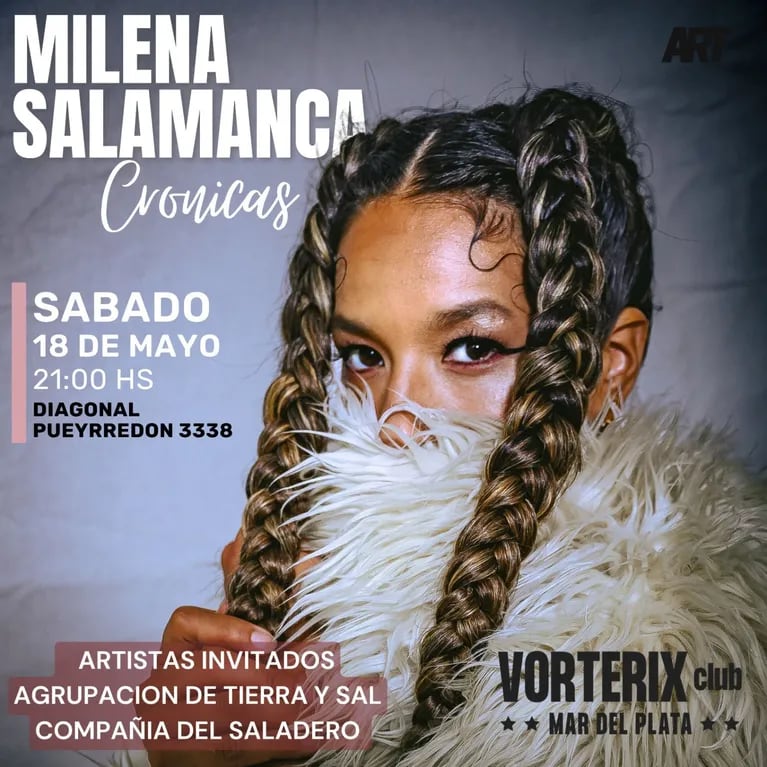 Milena Salamanca performs on May 18 at Vorterix Club, Mar del Plata.  (Photo: Press)