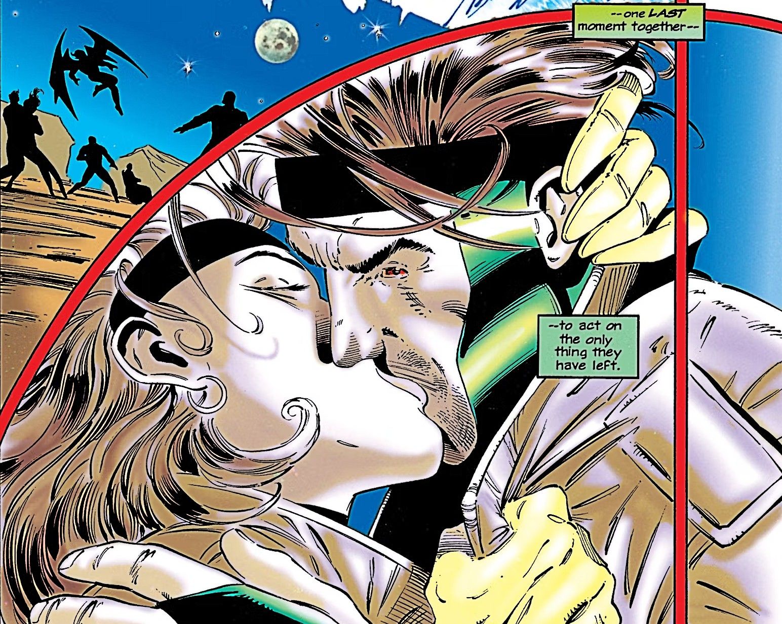 Rogue y Gambit comparten su primer beso