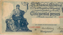 Billete de 50 pesos argentinos de 1936 que podía valer hasta 150 dólares.