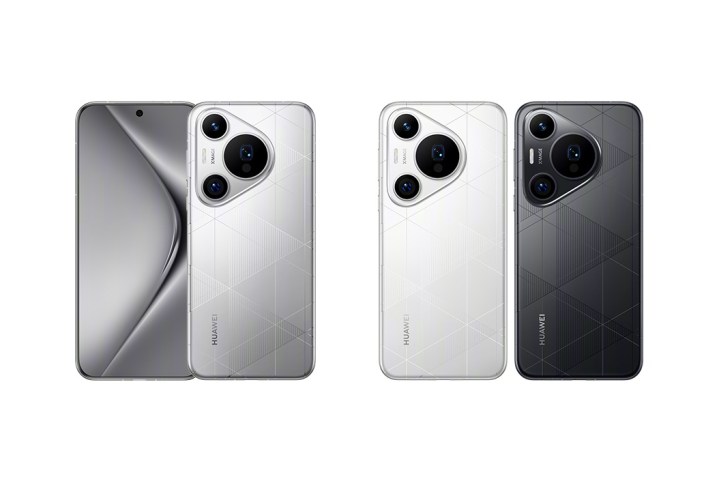 Huawei Pura 70 Pro Plus colores plata, blanco y negro.