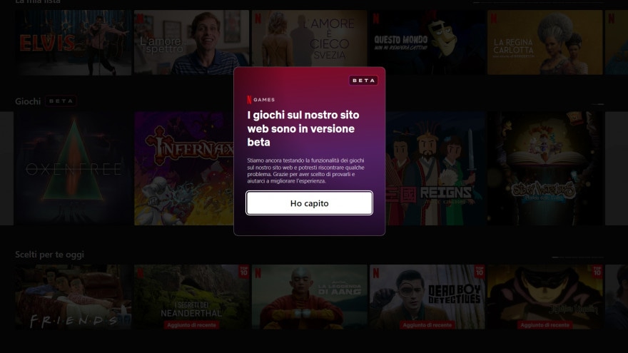 Juegos de Netflix directamente en el navegador: ¡funcionan en Beta también en Italia!